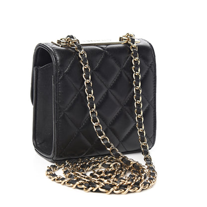 Chanel Lambskin Quilted Mini Trendy CC Chain Wallet Black 2 of 9