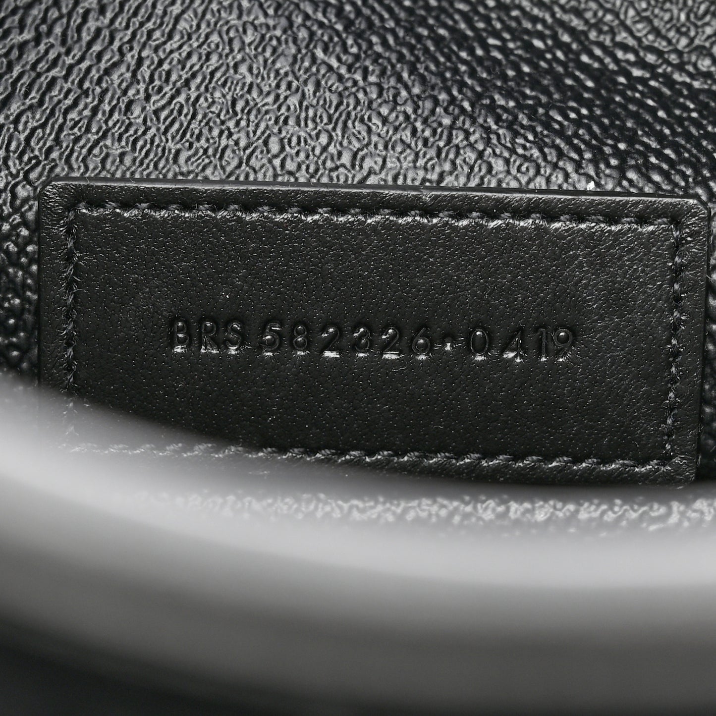 Suede All-Over Monogram Pouch Black