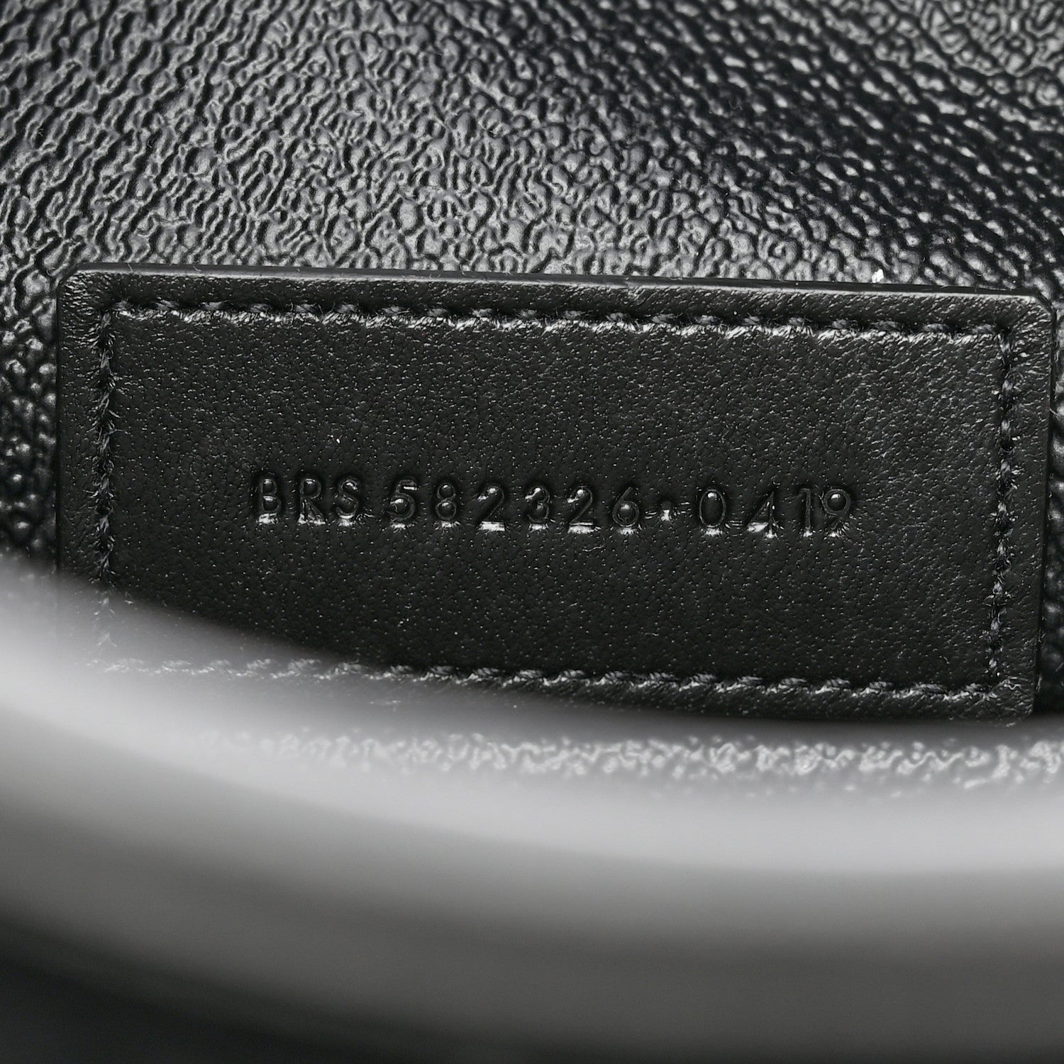 Saint Laurent Suede All-Over Monogram Pouch Black 7 of 7