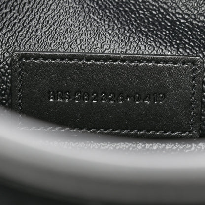 Saint Laurent Suede All-Over Monogram Pouch Black 7 of 7