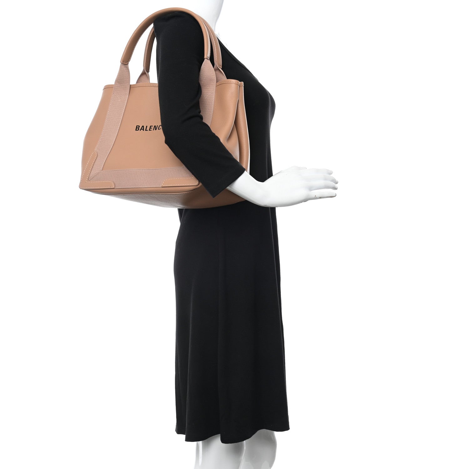 Balenciaga Nappa S Navy Cabas Beige Latte 2 of 10
