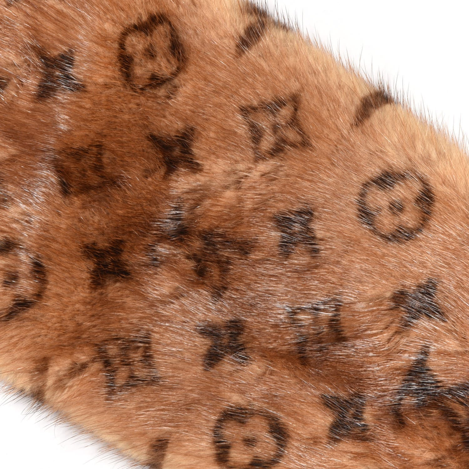 Louis Vuitton Monogram Mink Fur Scarf Stole Wrap 3 of 4