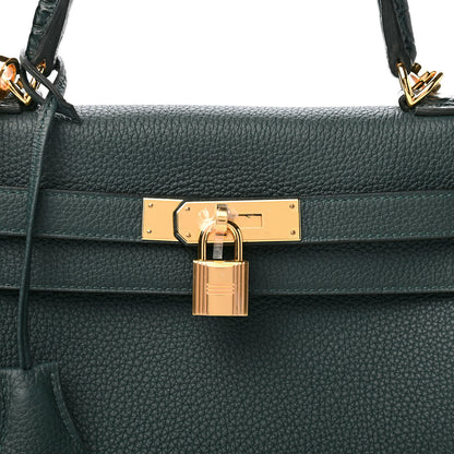 Hermes Togo Matte Alligator Kelly Retourne Touch 28 Vert Cypress 10 of 11