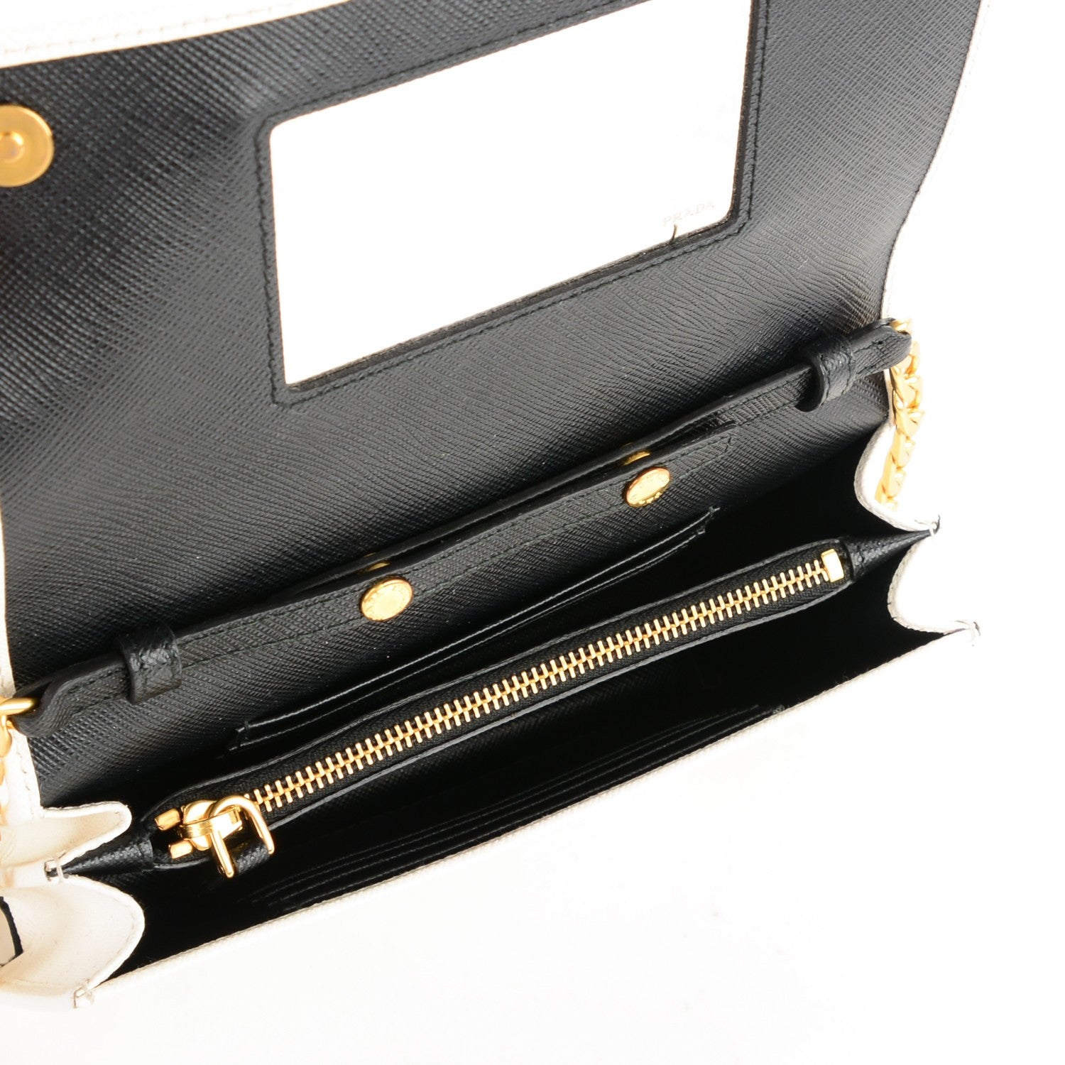 Prada Saffiano Lux Crossbody Bag Bianco 5 of 7