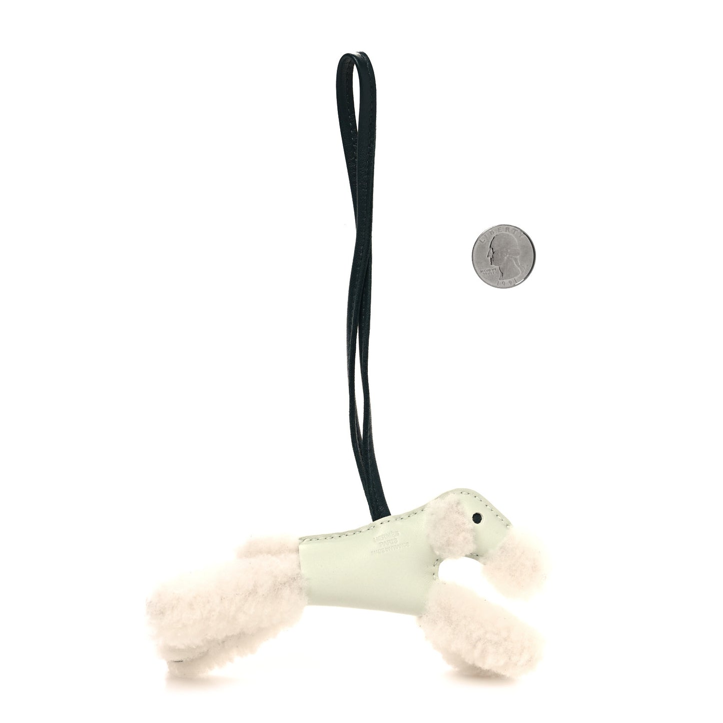 Milo Lambskin Shearling Budy Charm Vert Fizz