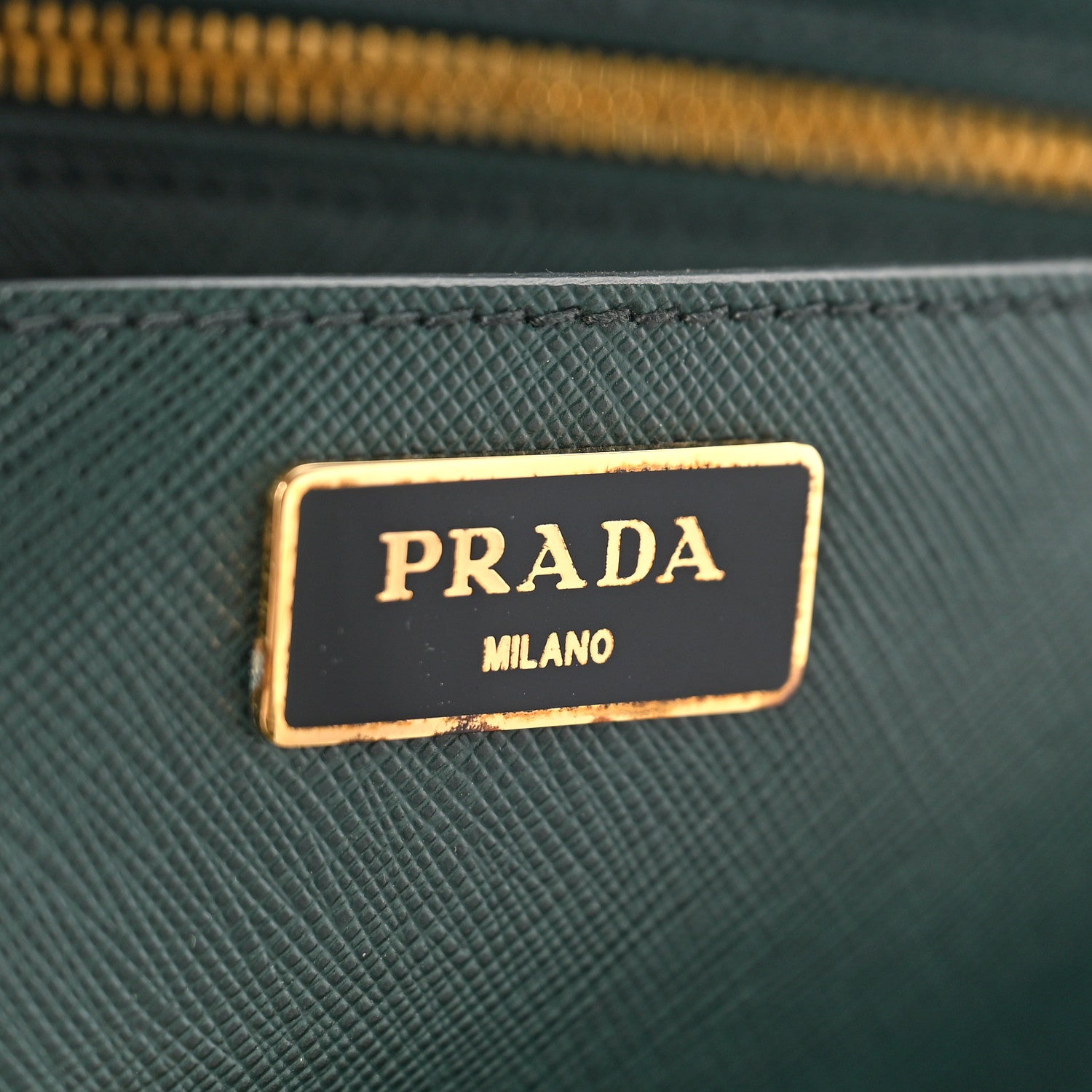 Prada Saffiano Large Galleria Double Zip Tote Smeraldo 6 of 8