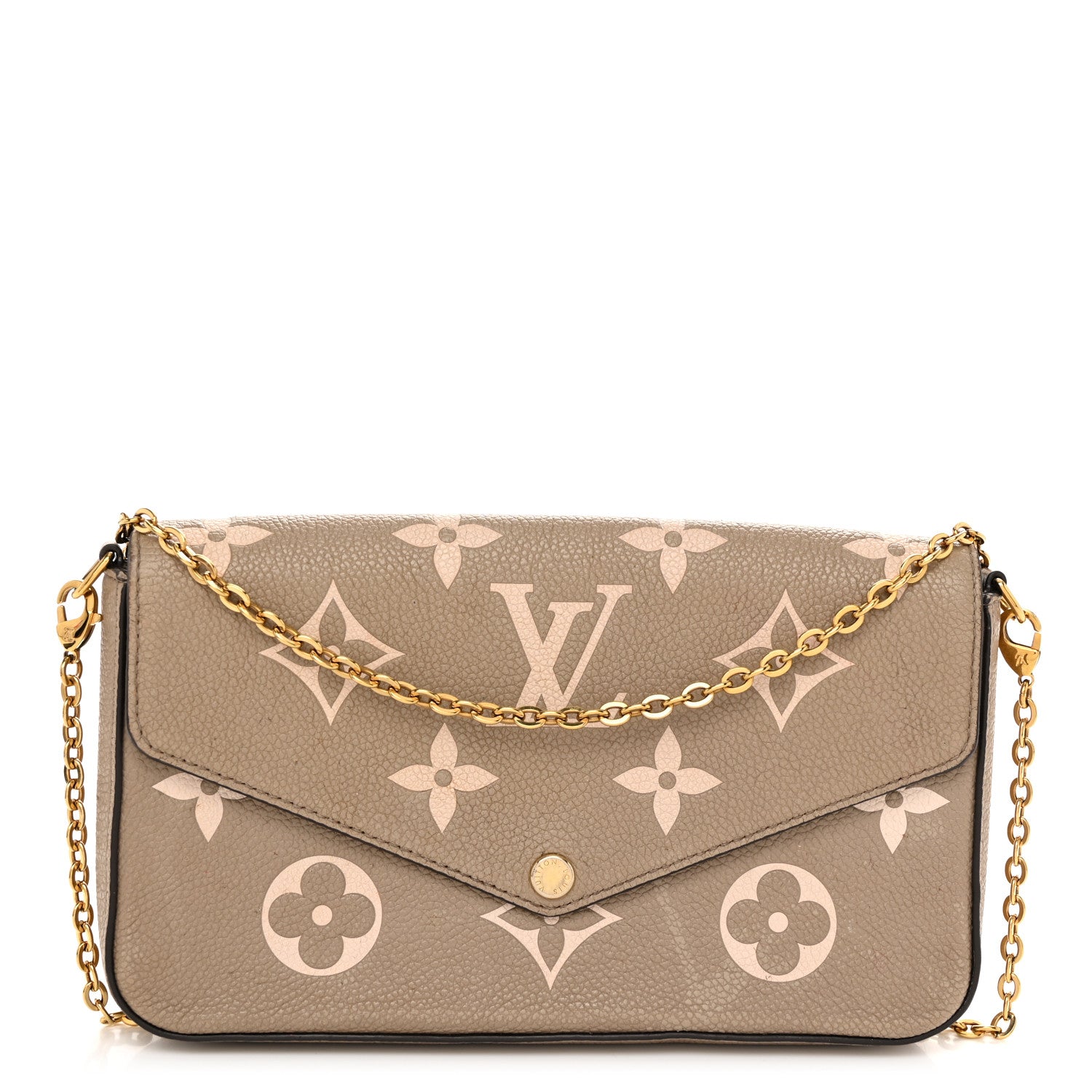 Louis Vuitton Empreinte Monogram Giant Felicie Pochette Tourterelle Creme 1 of 13