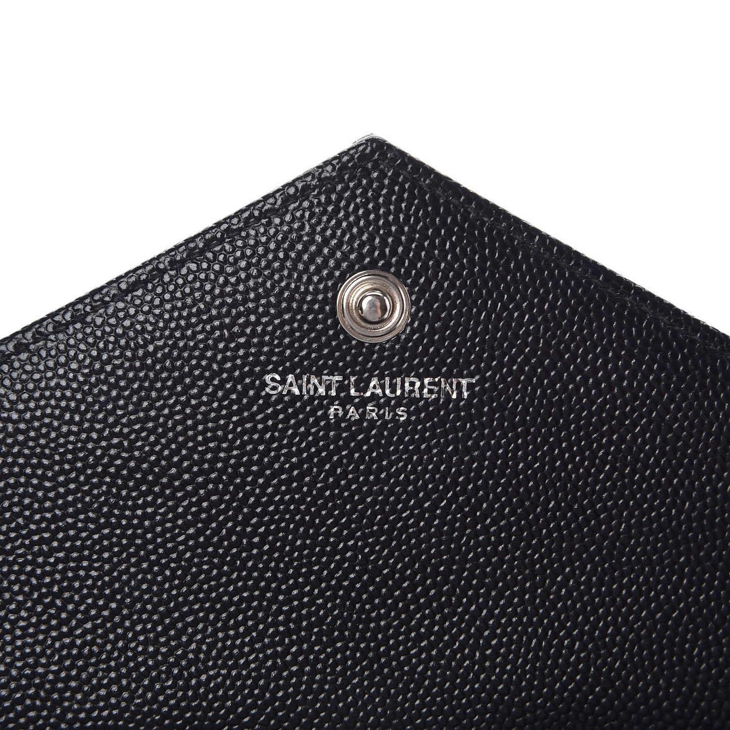 Grain De Poudre Matelasse Chevron Monogram Chain Wallet Black