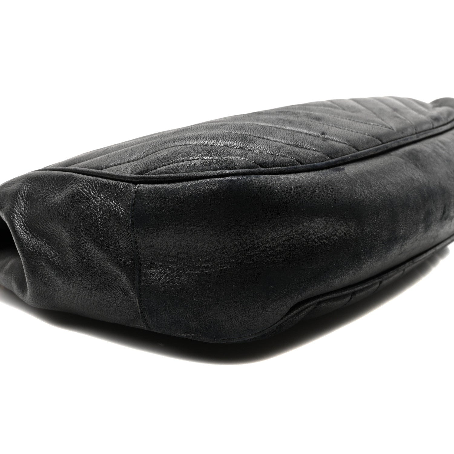 Chanel Lambskin Chevron Quilted Tote Black 8 of 9