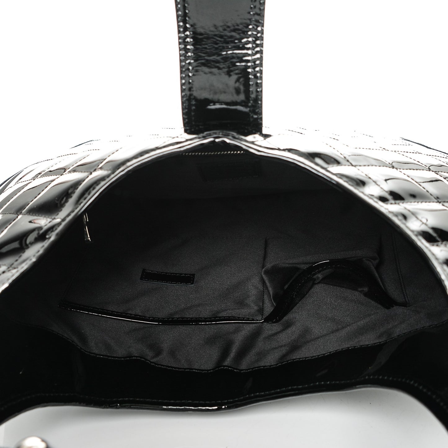 Patent Quilted Brook Hobo Black