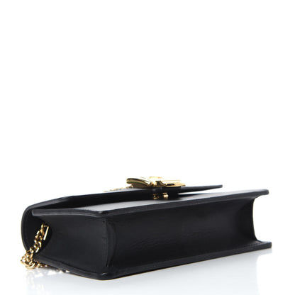 Gucci Calfskin Super Mini Sylvie Chain Shoulder Bag Black 4 of 11