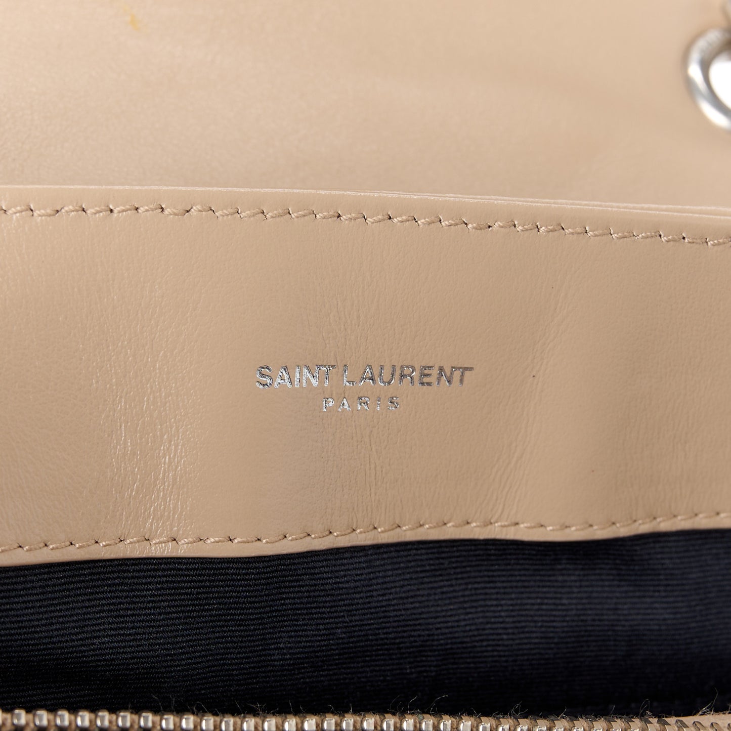 Calfskin Y Quilted Monogram Medium Loulou Satchel Dark Beige