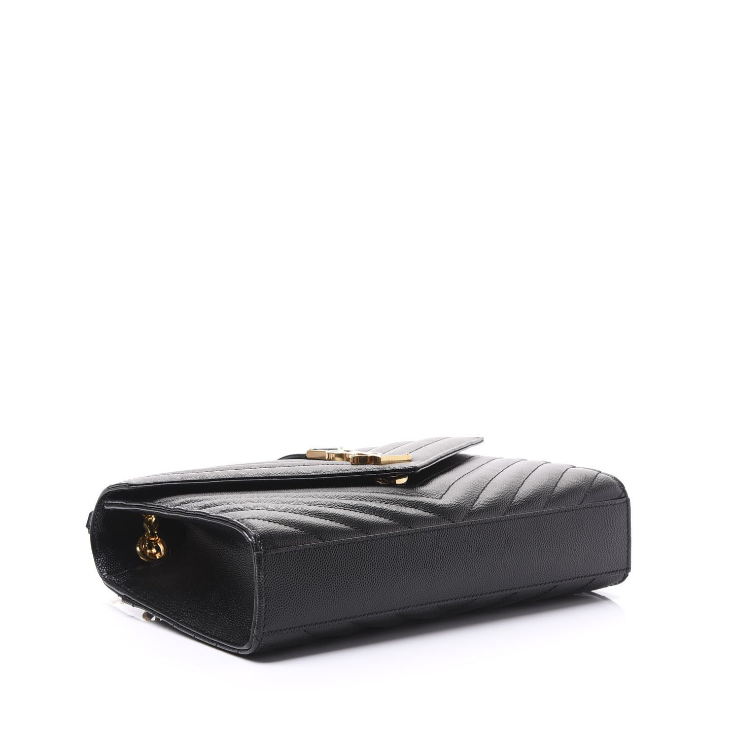 Grain De Poudre Matelasse Chevron Medium Monogram Satchel Black