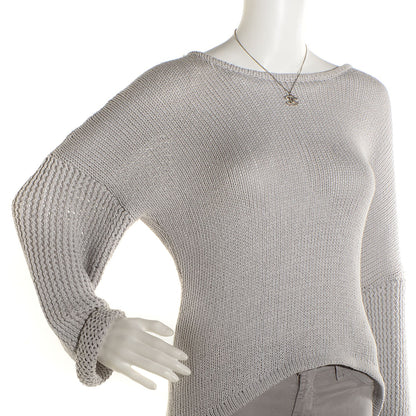Chanel Crystal Large CC Necklace Silver 2 of 5