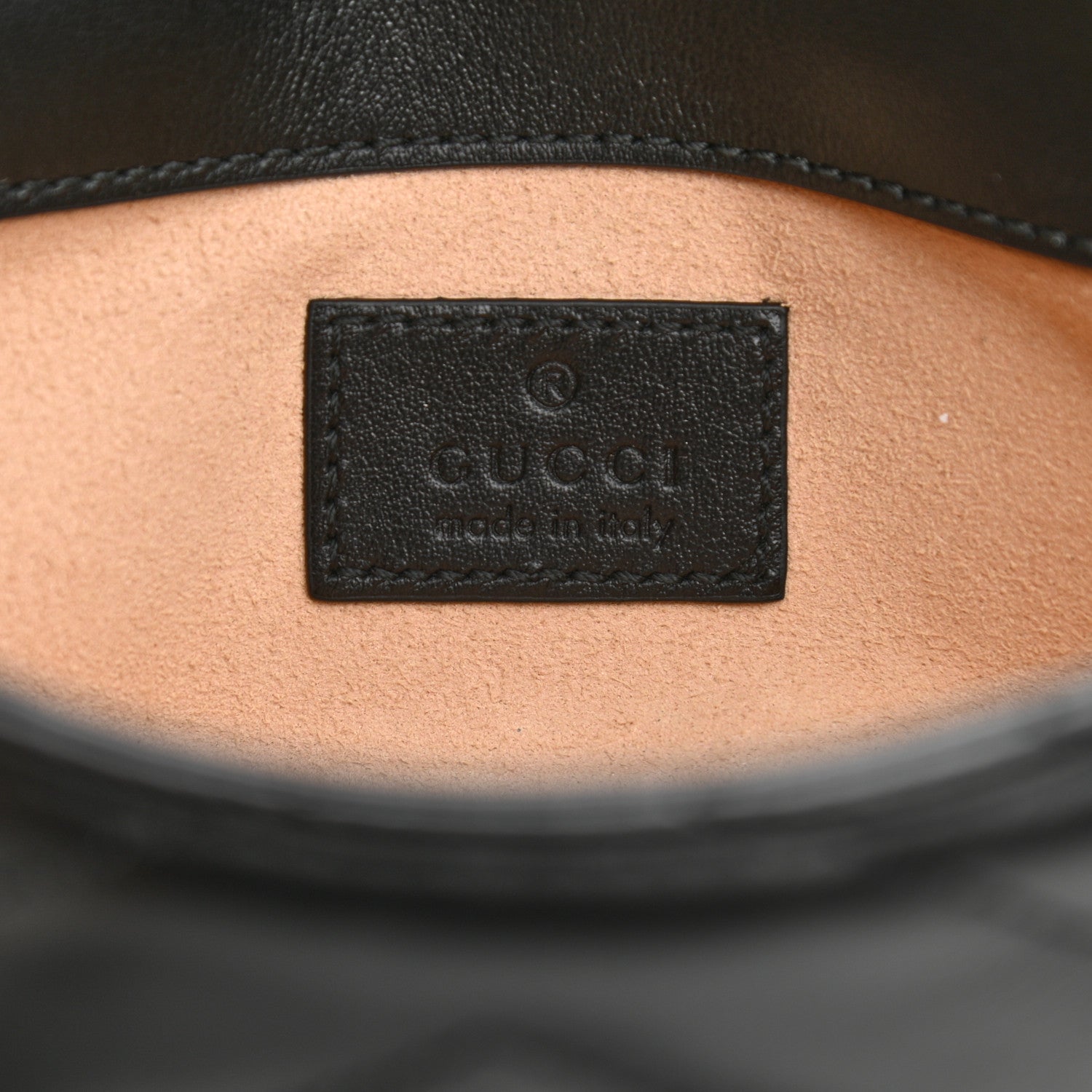 Gucci Calfskin Matelasse Monochrome GG Marmont Chain Belt Bag Black 6 of 11