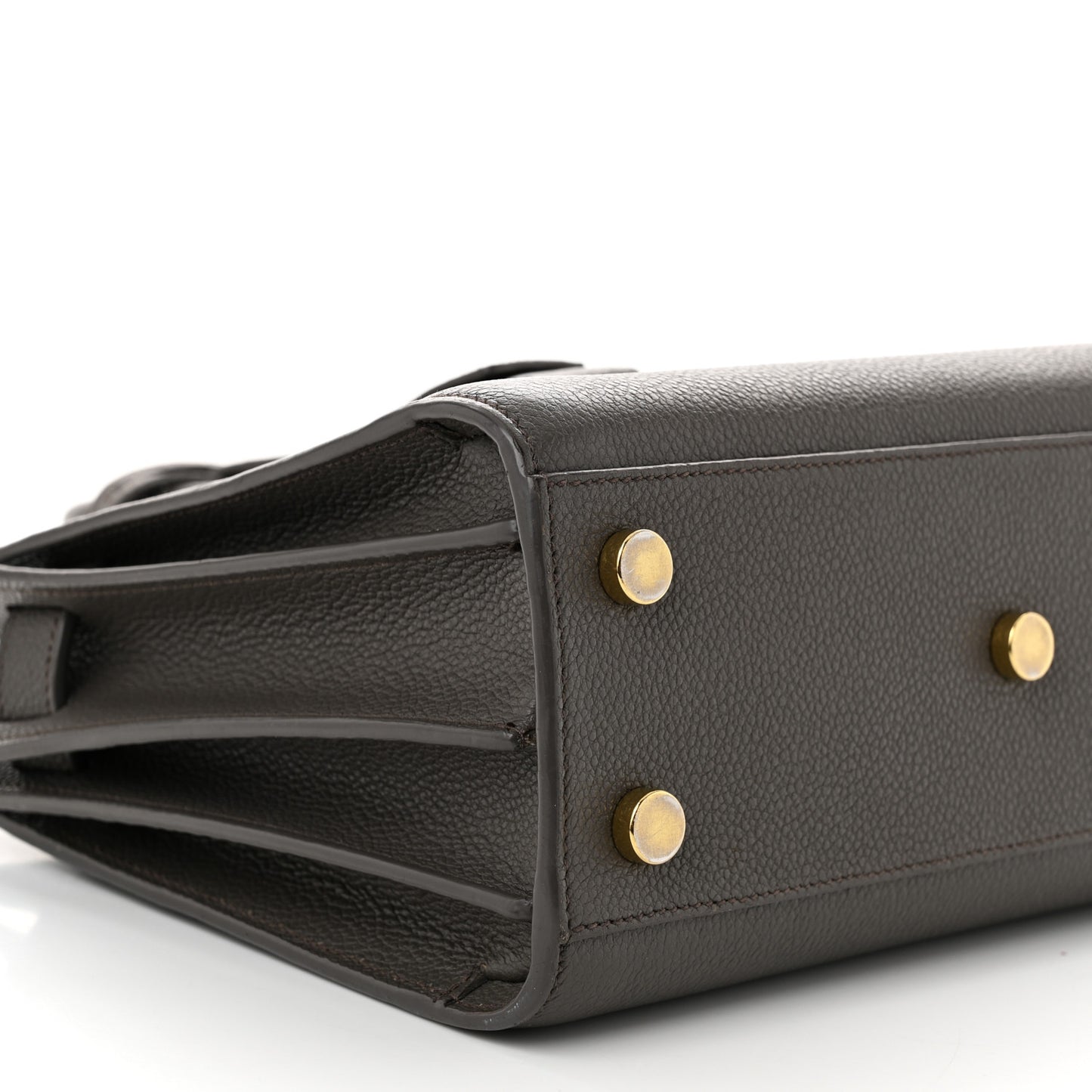 Grained Calfskin Nano Sac De Jour Coal