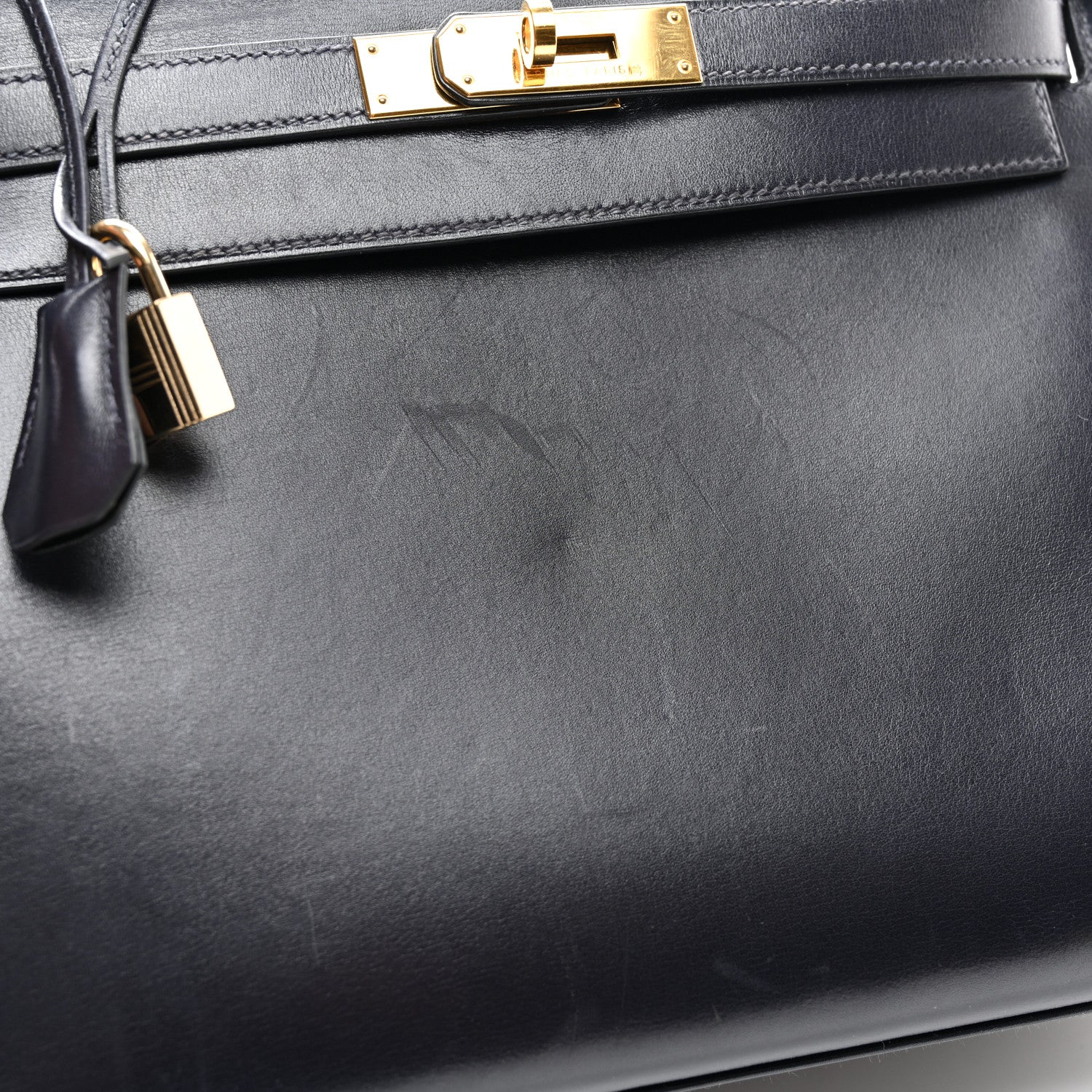 Hermes Box Kelly Sellier 28 Bleu Marine 10 of 11