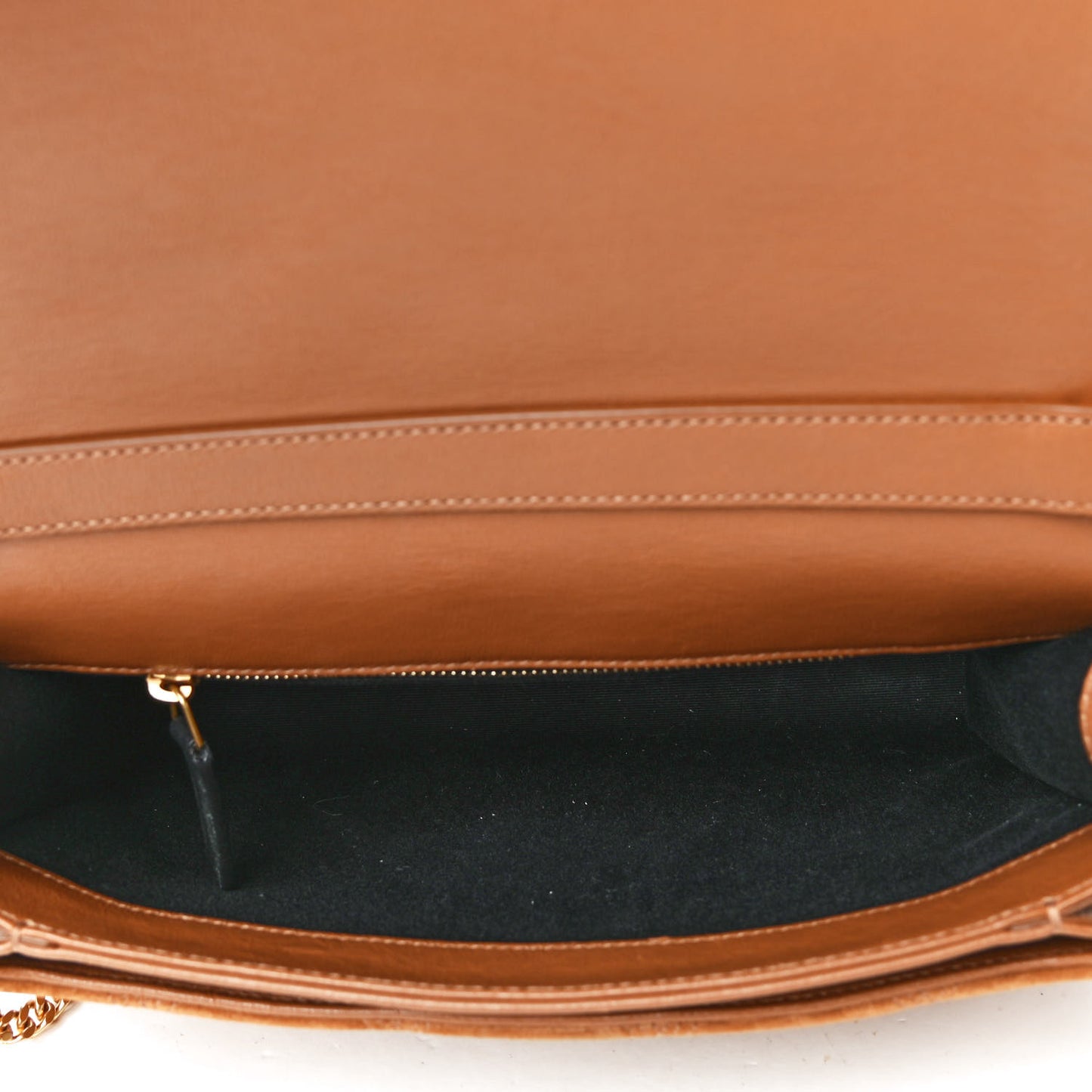Suede Quilted Mini Becky Chain Bag Cinnamon