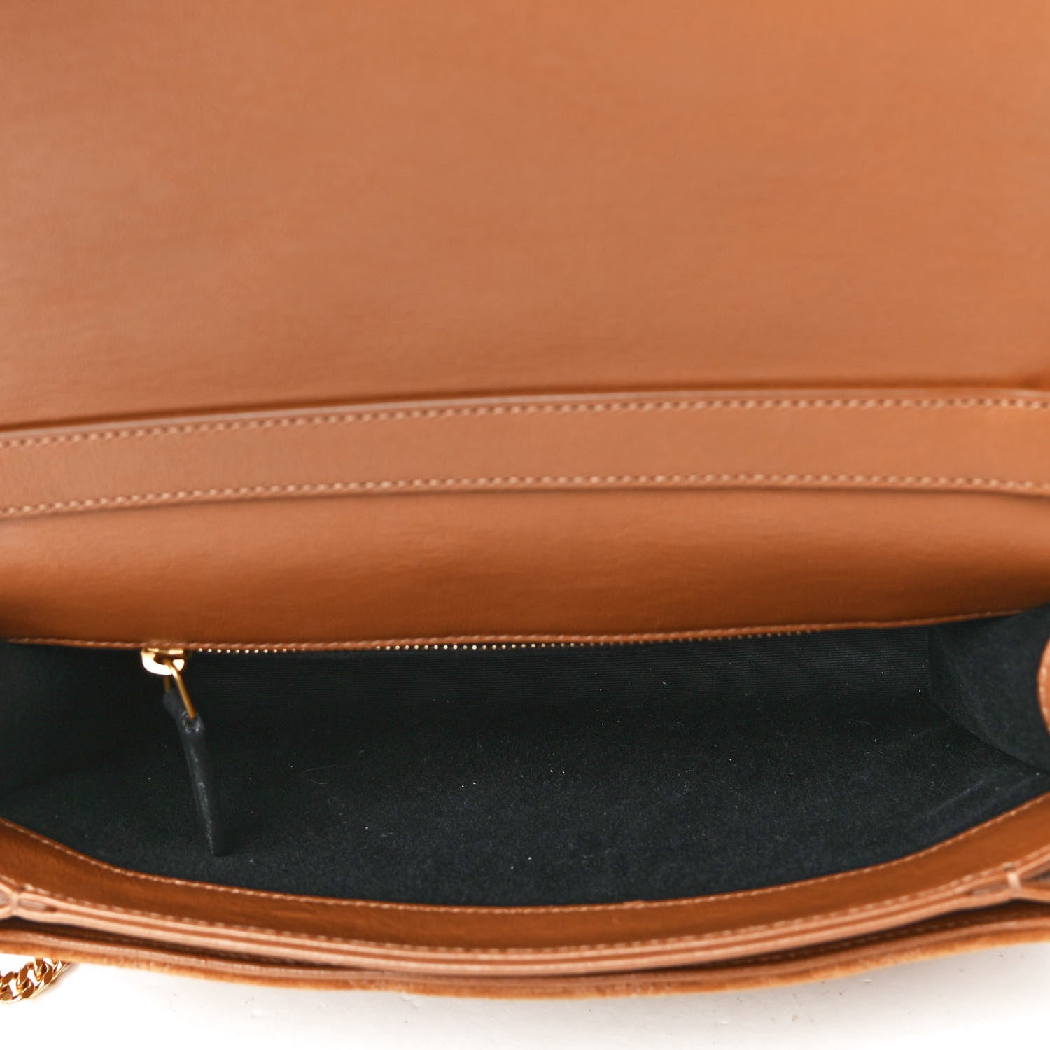 Saint Laurent Suede Quilted Mini Becky Chain Bag Cinnamon 4 of 4