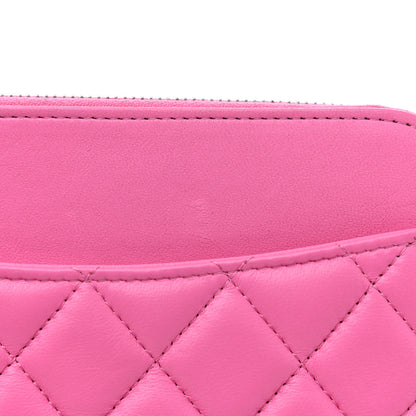 Chanel Lambskin Quilted Flap Phone Holder With Chain Neon Pink 12 of 14