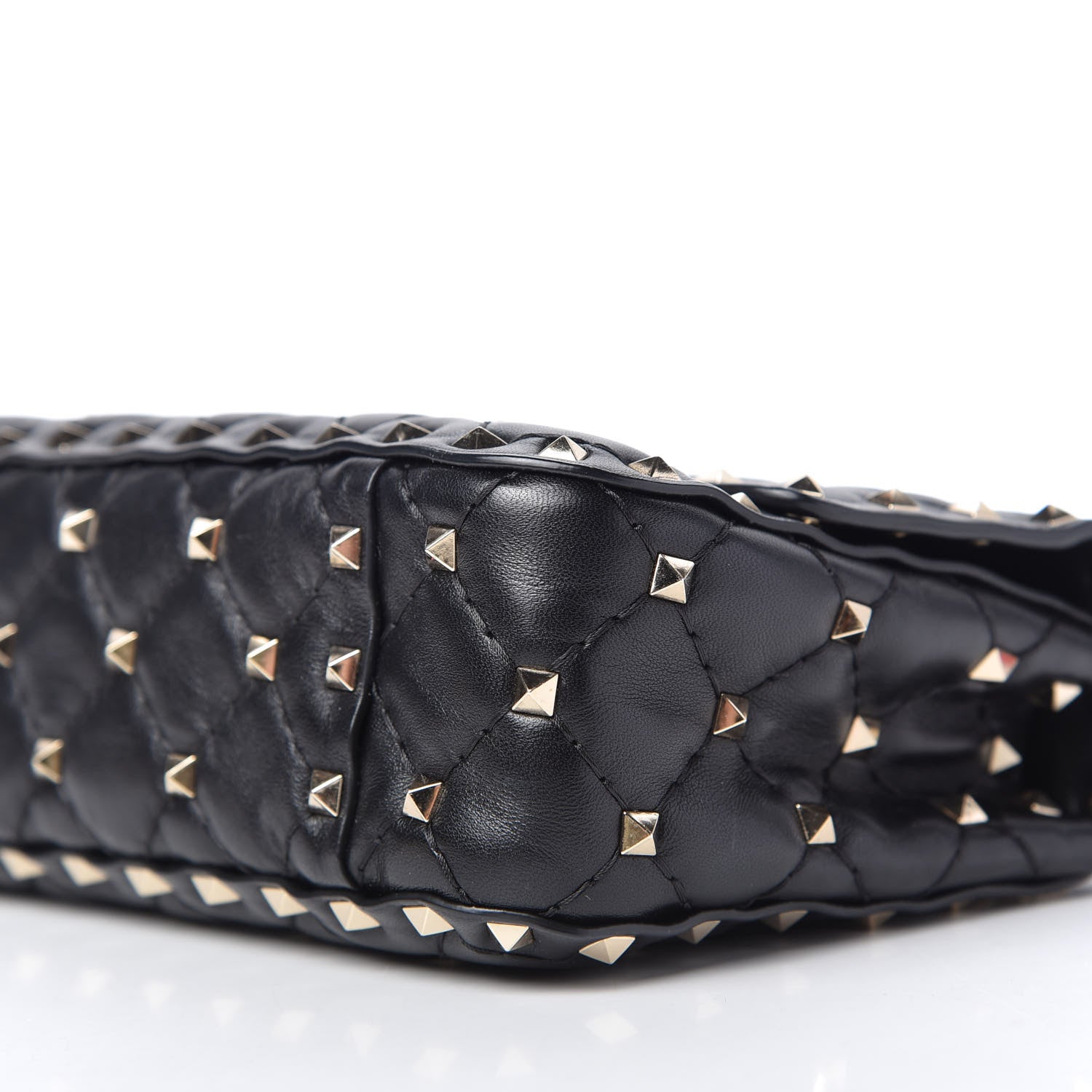 Valentino Garavani Lambskin Small Rockstud Spike Shoulder Bag Black 7 of 9