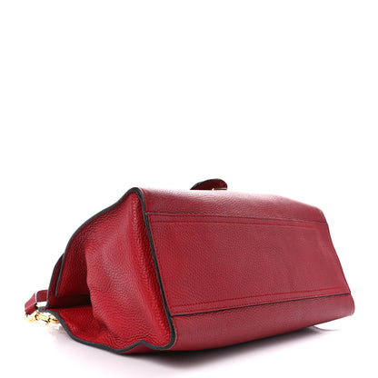 Gucci Calfskin Small GG Marmont Top Handle Bag Vulcanic Red 4 of 14