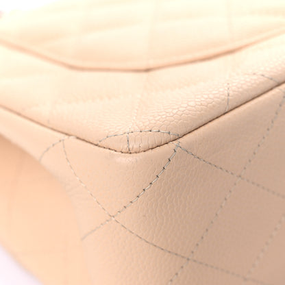 Chanel Caviar Quilted Jumbo Double Flap Beige Clair 10 of 27