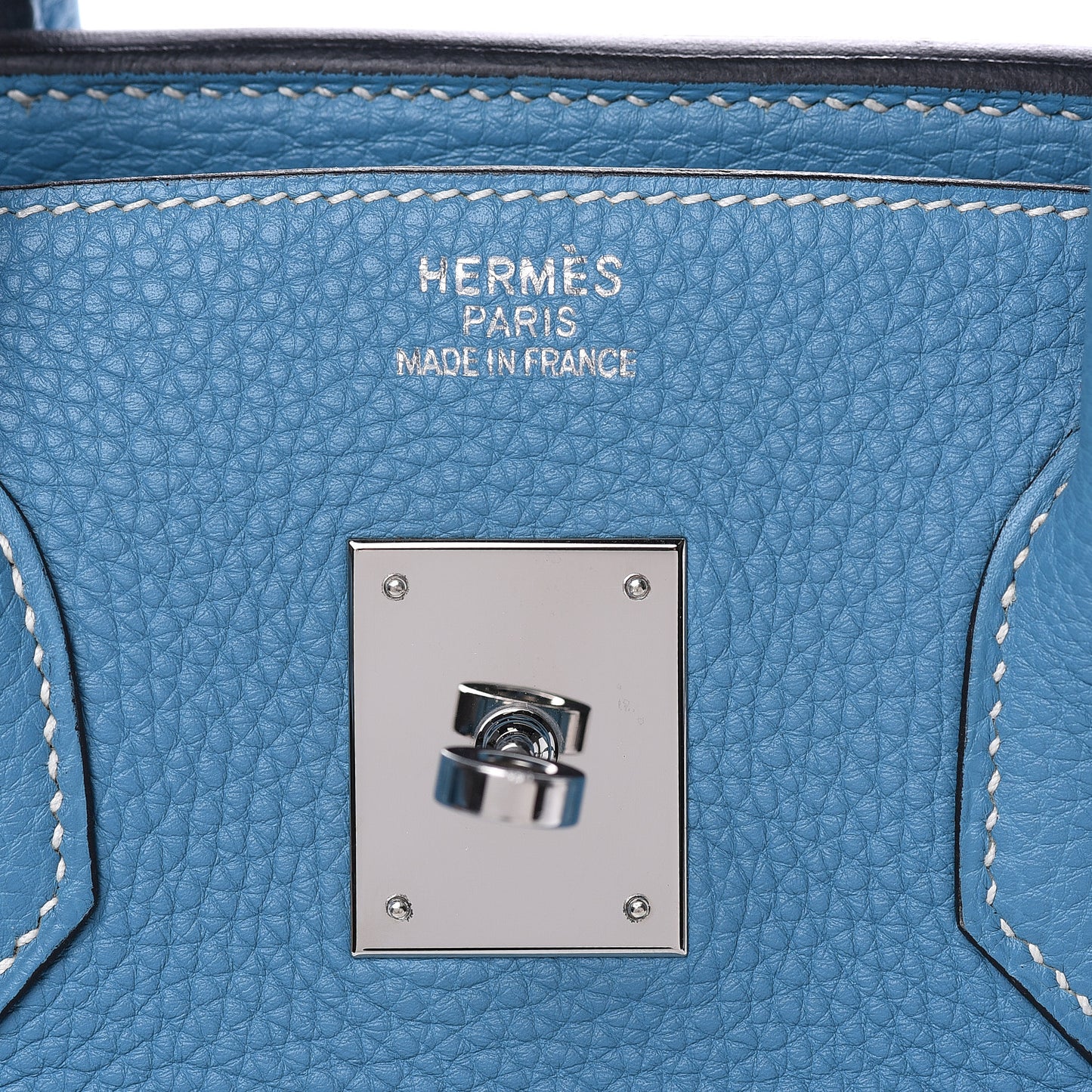 Taurillon Clemence Birkin 35 Blue Jean