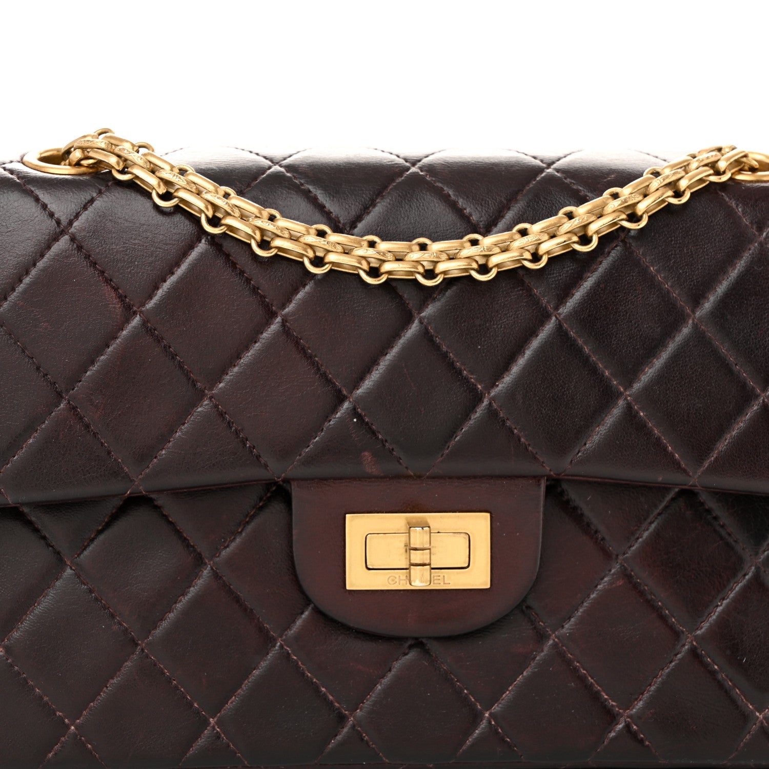 Chanel Lambskin Quilted 2.55 Reissue 225 Flap Brown 8 of 14