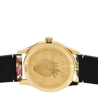 Gucci Stainless Steel Calfskin 38mm G-Timeless Floral Quartz Watch Ivory 4 of 4