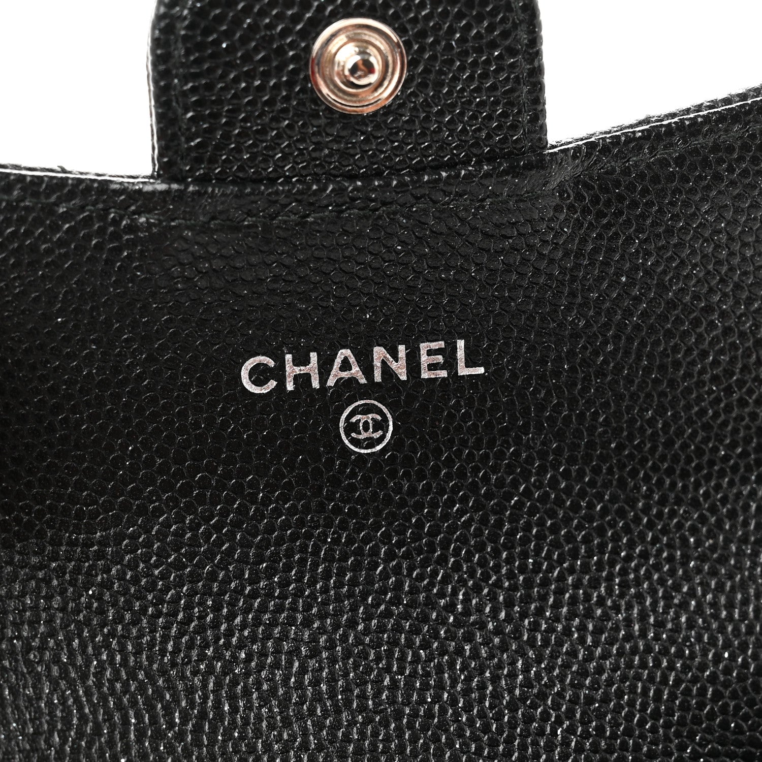 Chanel Iridescent Caviar Quilted Flap Card Holder Wallet Black 6 of 7