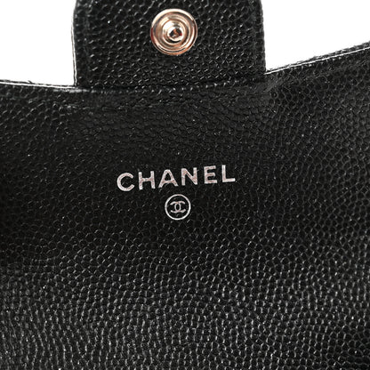Chanel Iridescent Caviar Quilted Flap Card Holder Wallet Black 6 of 7