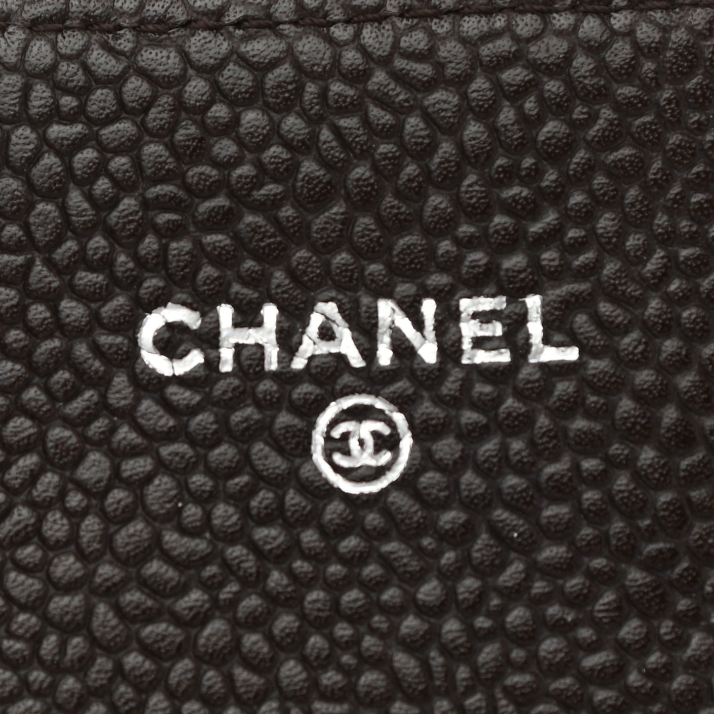 Caviar Quilted Small Flap Wallet Brown