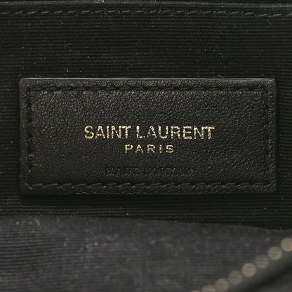 Saint Laurent Grained Lambskin Quilted Mini Becky Double Zip Bag Black 6 of 8