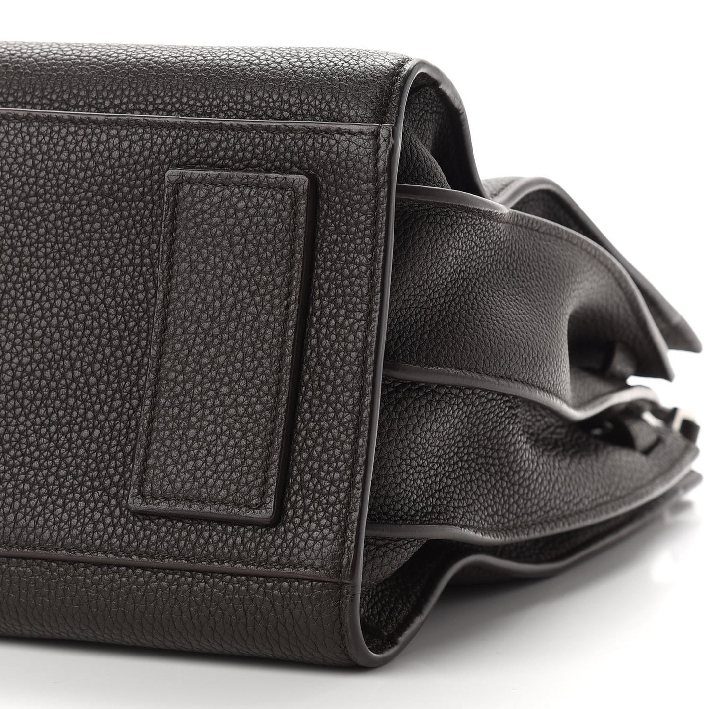 Grained Calfskin Small Supple Sac de Jour Dark Brown