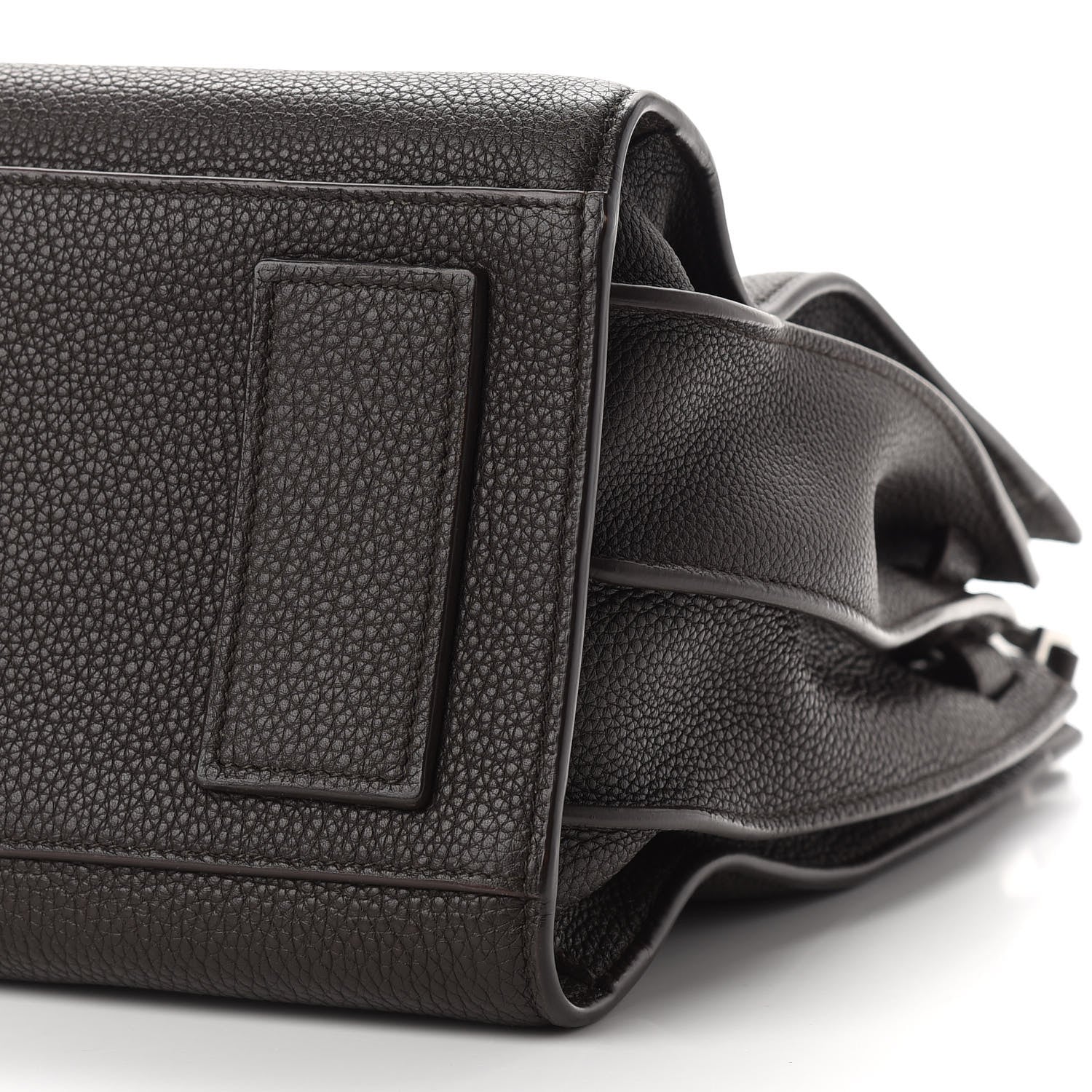 Saint Laurent Grained Calfskin Small Supple Sac de Jour Dark Brown 8 of 9