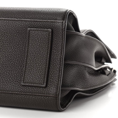 Saint Laurent Grained Calfskin Small Supple Sac de Jour Dark Brown 8 of 9