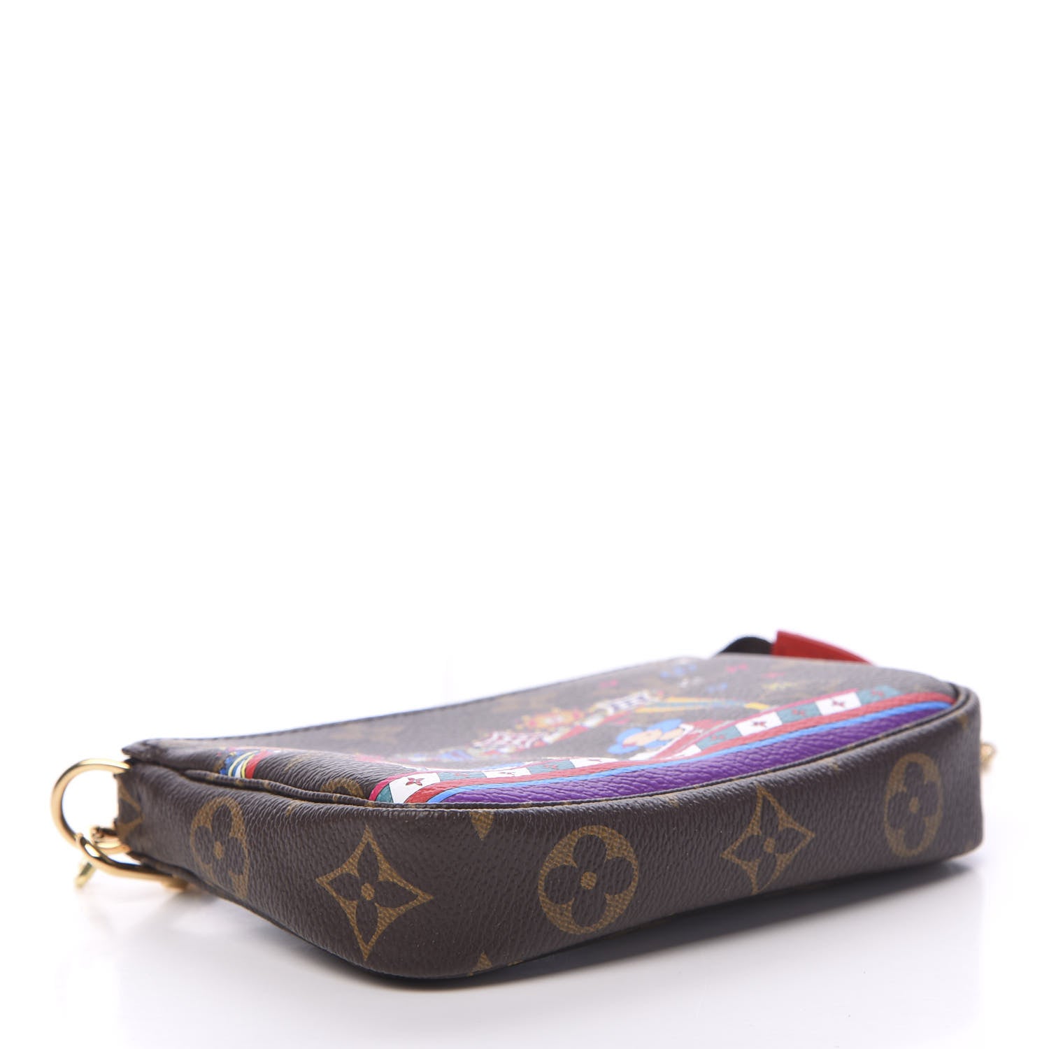 Louis Vuitton Monogram 2020 Christmas Animation Bumper Cars Mini Pochette Accessories Coquelicot 3 of 7