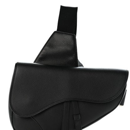 Christian Dior Grained Calfskin Kim Jones Saddle Bag Black 7 of 10