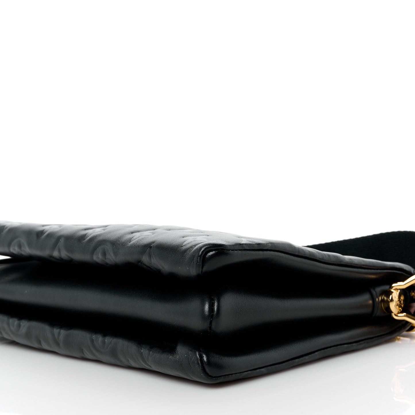 Lambskin Embossed Monogram Coussin PM Black