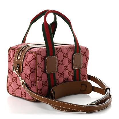 Gucci GG Supreme Web Mini GG Top Handle Bag Pink Beige 2 of 9
