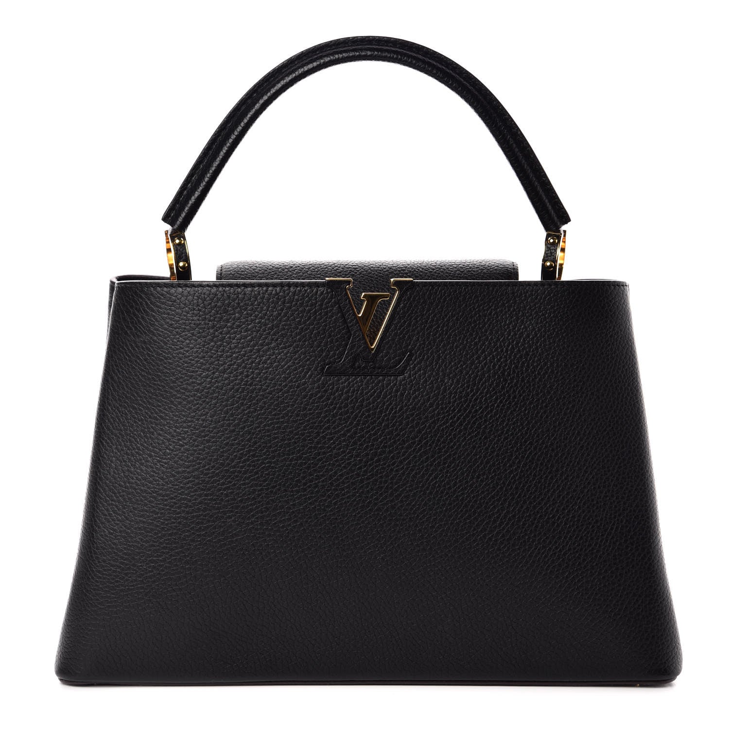 Louis Vuitton Taurillon Capucines MM Black 1 of 9