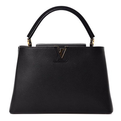 Louis Vuitton Taurillon Capucines MM Black 1 of 9