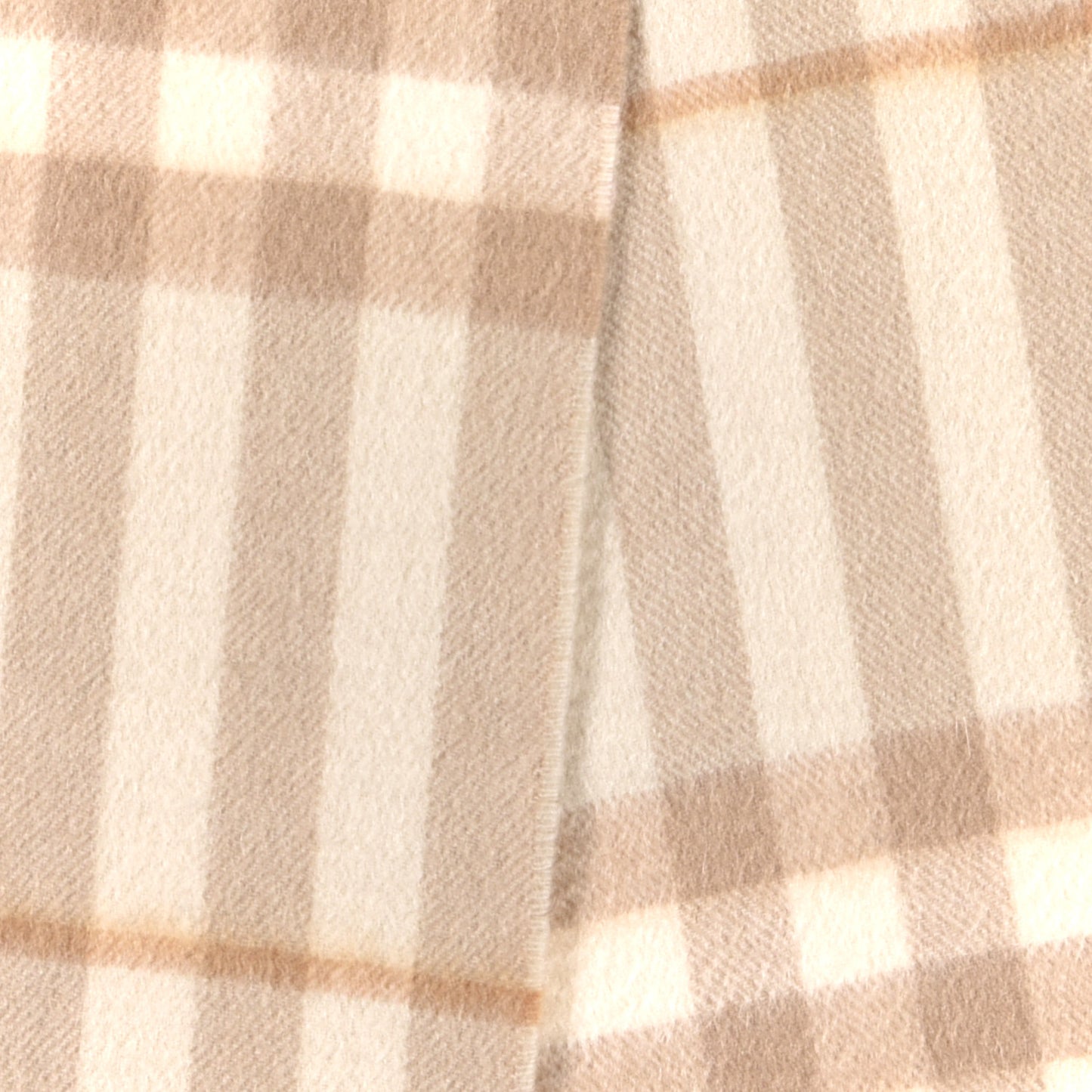 Cashmere Giant Check Fringe Scarf Limestone