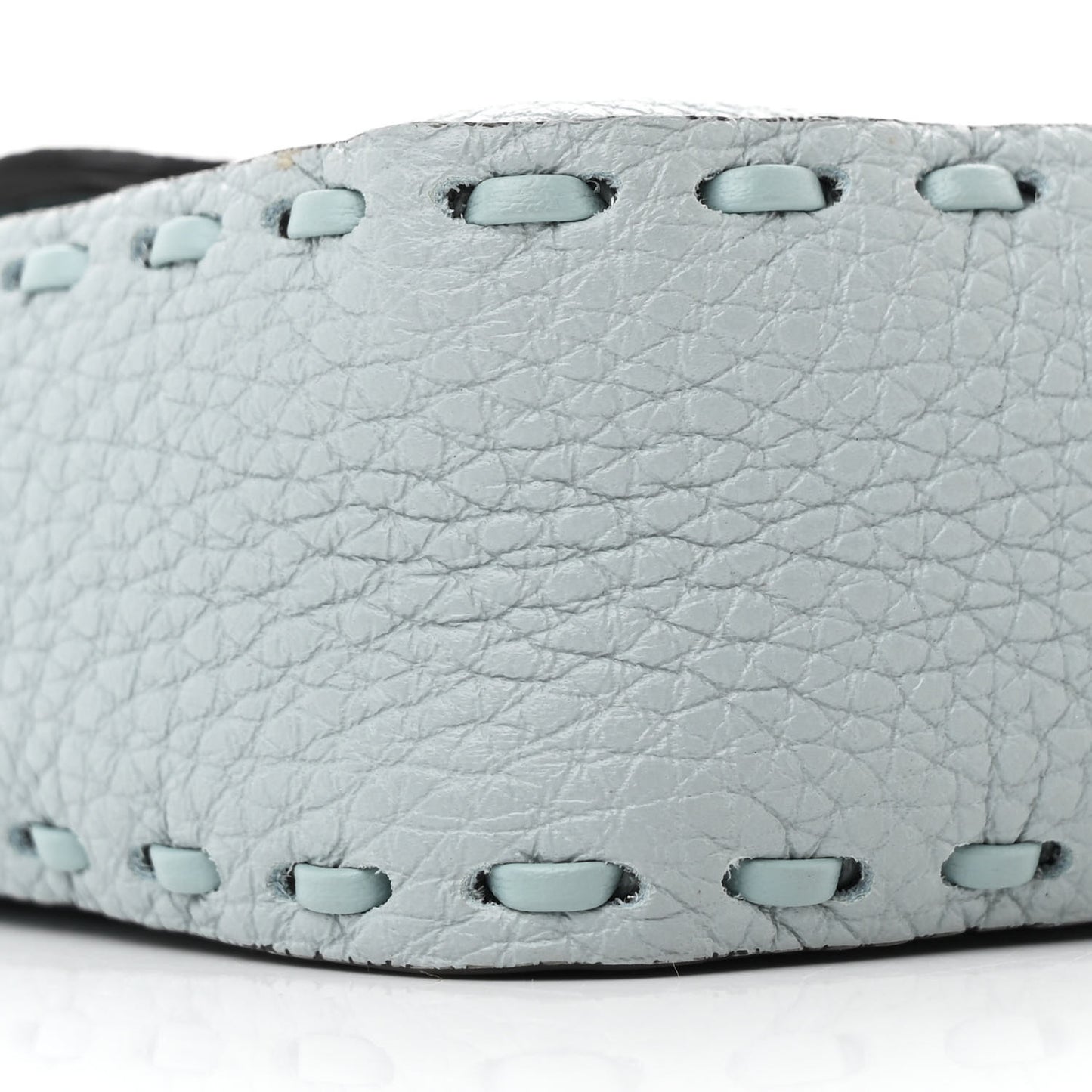 Cuoio Roma Sellerissima Nappa Sintetica Tape Stitch Mini Baguette Anice
