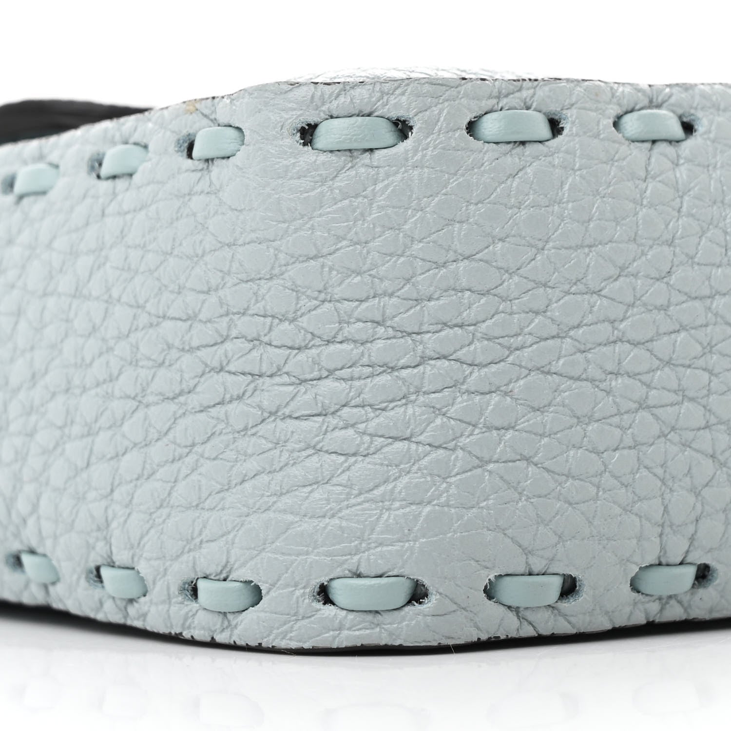 Fendi Cuoio Roma Sellerissima Nappa Sintetica Tape Stitch Mini Baguette Anice 9 of 11