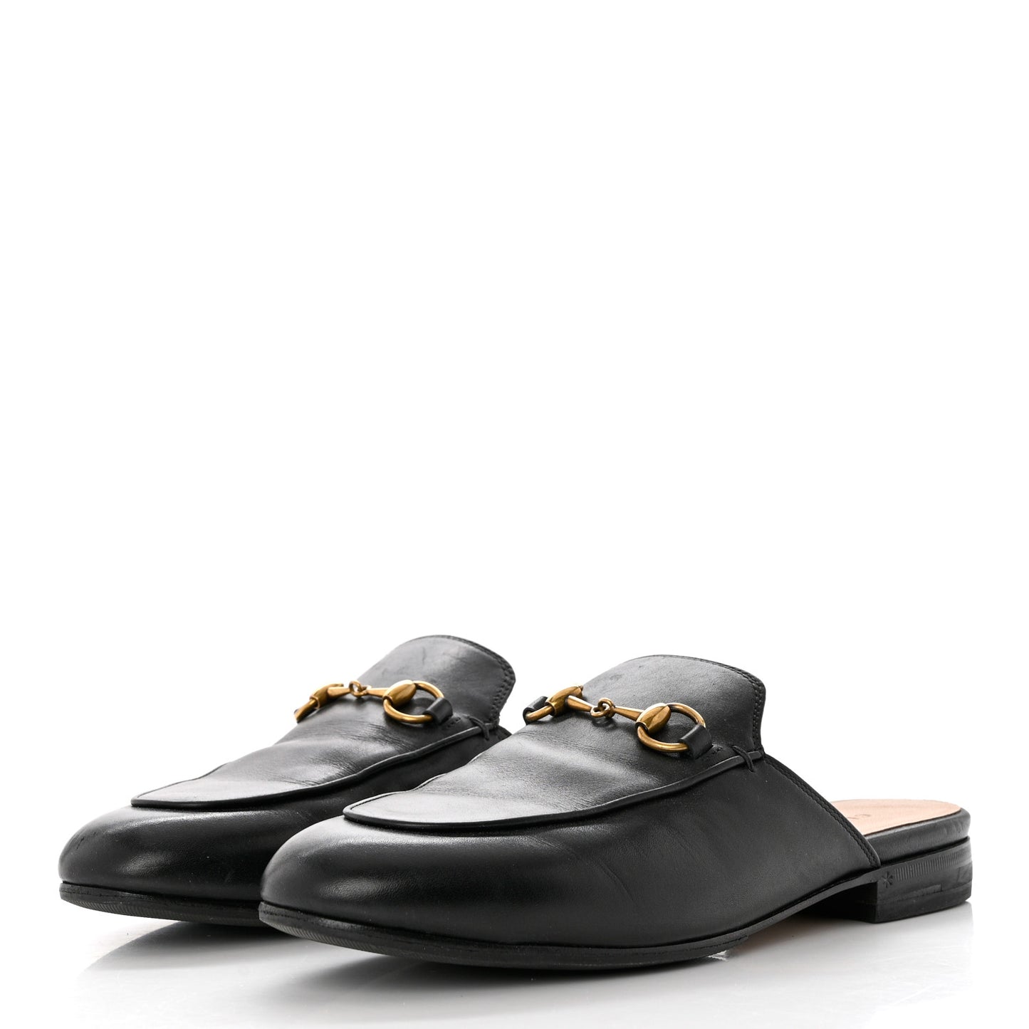 Calfskin Womens Princetown Slippers 37.5 Black
