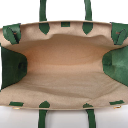 Hermes Courchevel Toile Cabas 50 Vert Clair 5 of 21