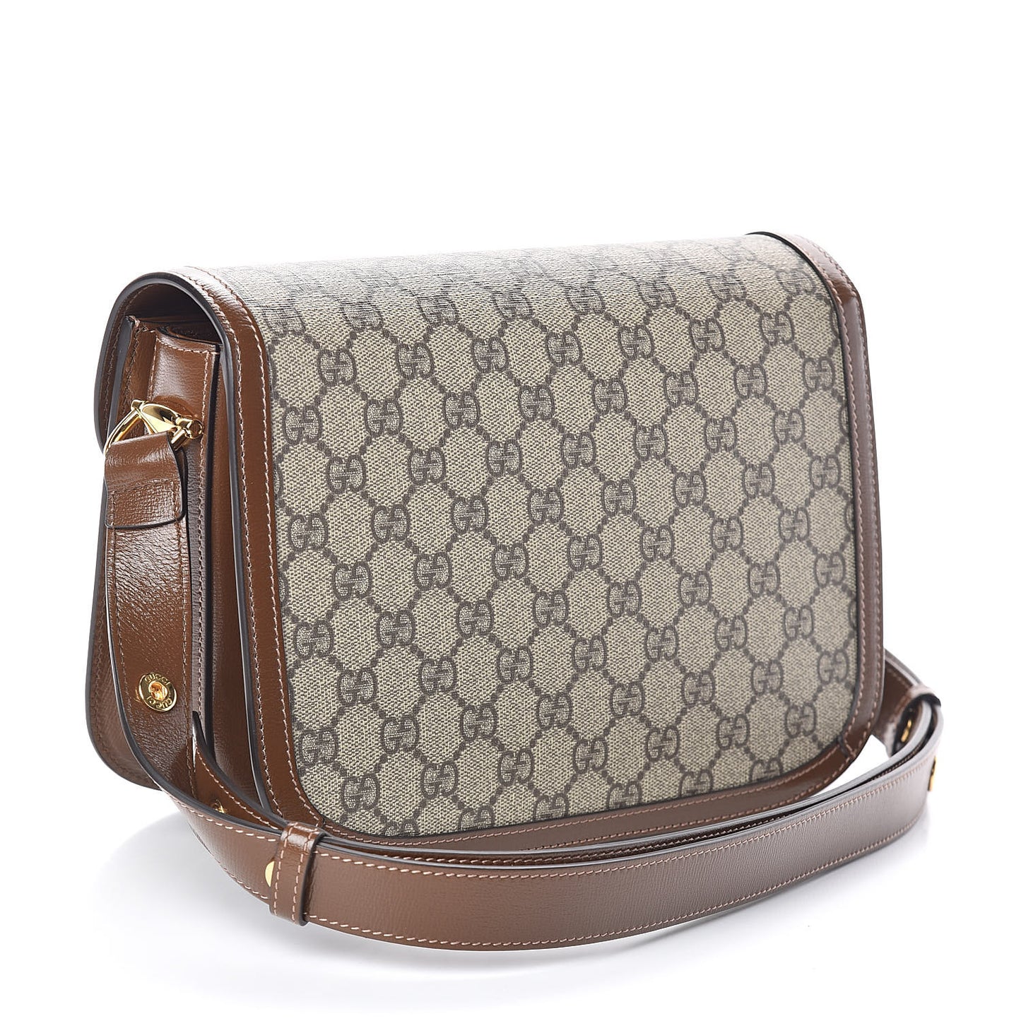 GG Supreme Monogram Horsebit 1955 Shoulder Bag Beige Brown Sugar