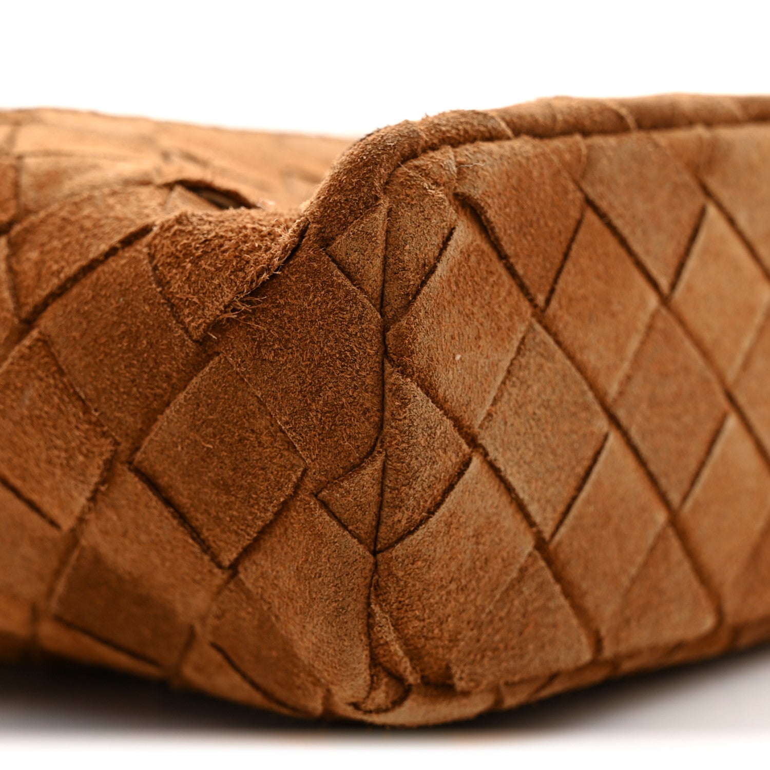 Bottega Veneta Suede Intrecciato Bang Bang Vanity Case Amber 9 of 10